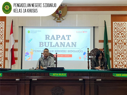 RAPAT BULANAN MEI 2024 PENGADILAN NEGERI SIDOARJO